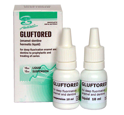 A droga Glufored para preencher os danos ao esmalte e dentina