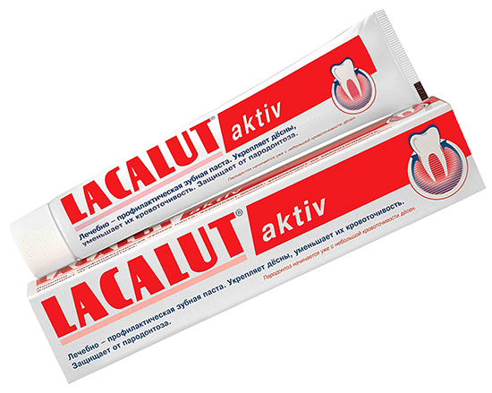 O Lacalut Aktiv é especialmente útil para as gengivas.