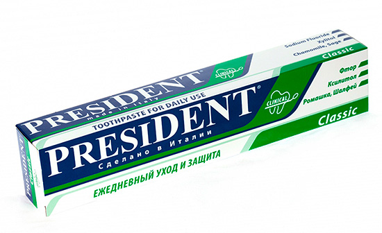 Pasta de dientes Classic Fluoride President