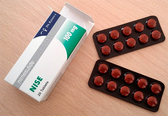 Tabletas Nise (Nise): se usan con frecuencia para varios tipos de dolor.