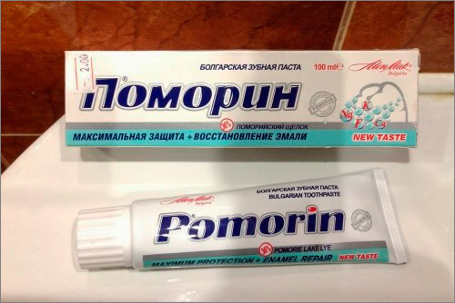 Purtroppo, oggi non è facile comprare il dentifricio Pomorin nella Federazione Russa ...