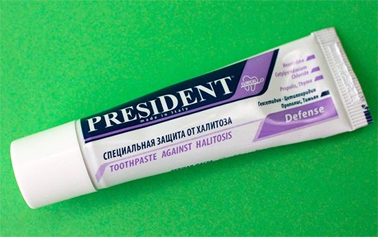 Pasta de dientes para eliminar el mal aliento - Presidente de Defensa