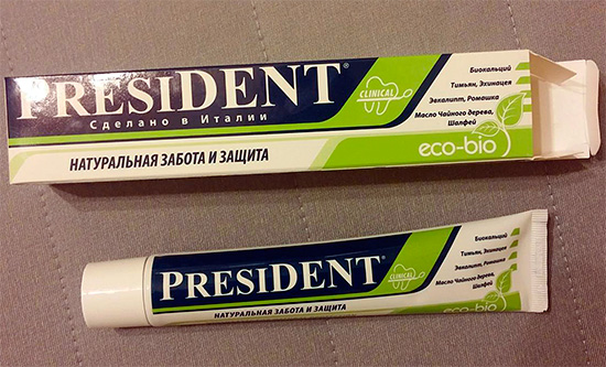 Pasta de dientes Eco-bio Presidente